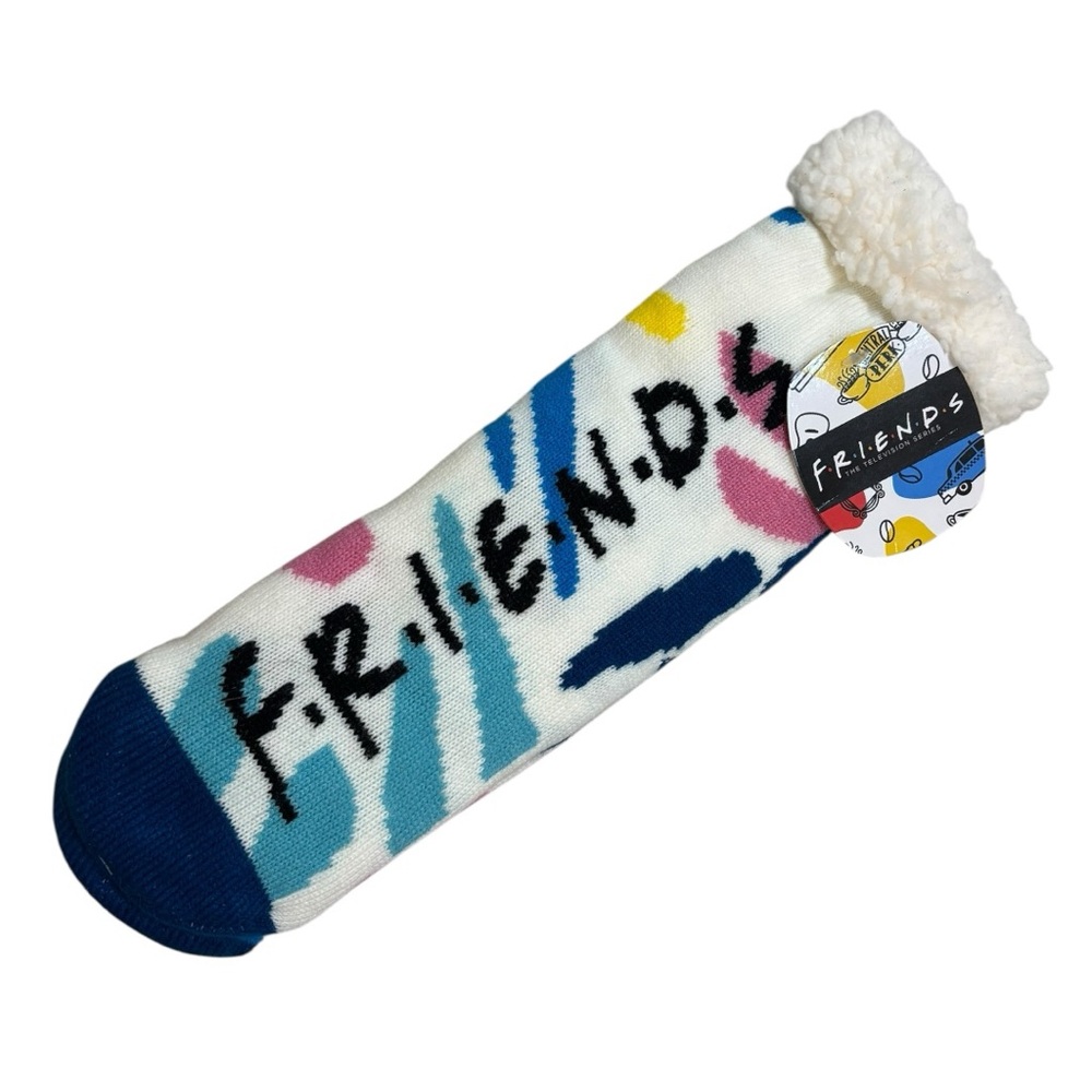 Friends TV Show Themed Sherpa Lined Multicolor Socks